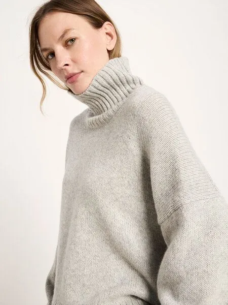 LANIUS LANIUS Oversized Pullover, Grau-grey-melange, – Produktbild 4 von 4
