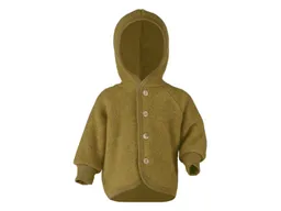 Engel natur Engel Natur Baby Jacke mit Kapuze Bio-Merinowolle Fleece melange-safran Gr. 62/68 – Produktbild 1 von 1