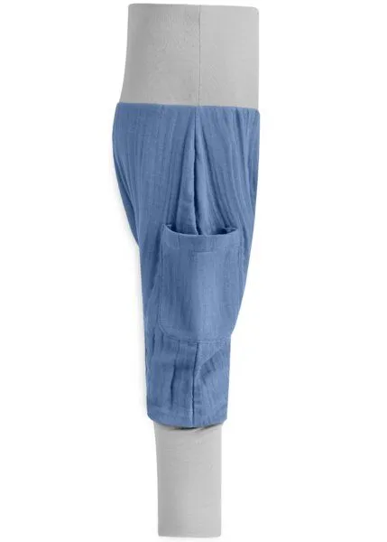Mababu Mababu Musselin Pumphose | GOTS-zertifiziert | Bio-Baumwolle | Größen 1-5 Jahre | 4 Farben, Indigo blue/grey, – Produktbild 3 von 4