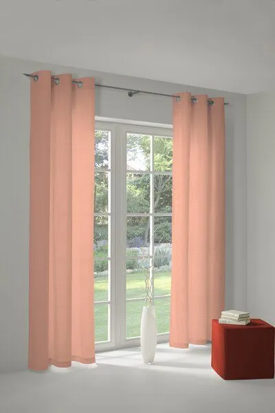 Nature by Adam Nature by Adam Vorhang aus 100% Bio-Baumwolle - Made in Germany - Uni Collection, Orange, – Produktbild 6 von 7