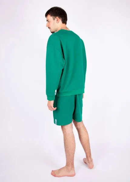 ÆVRIL ÆVRIL Unisex Sweatshirt // Emerald Green // Bio-Baumwolle – Produktbild 4 von 4