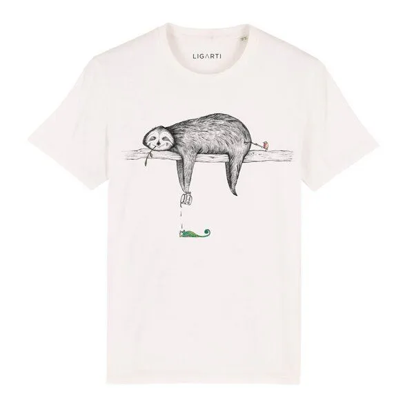 LIGARTI LIGARTI T-shirt - Faultier, Cremeweiß, – Produktbild 1 von 5