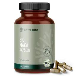 vom Achterhof Bio Maca Kapseln (180 Kapseln) – Produktbild 1 von 1