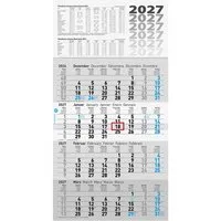BRUNNEN Glocken Viermonatskalender 2027 aus Recyclingpapier UWS, 30 x 55,5 cm – Produktbild 1 von 1