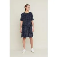 Basic Apparel Basic Apparel Kleid Signe aus Bio-Baumwolle, Blau-weiß (navy/off-white), – Produktbild 1 von 1