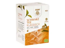 gepa GEPA Schwarzer Bio-Tee Klassisch, 20 x 2 g – Produktbild 1 von 1