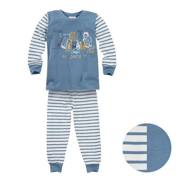 People Wear Organic People Wear Organic Pyjama "Hundebande", Langarm Schlafanzug aus Bio-Baumwolle – Produktbild 1 von 4