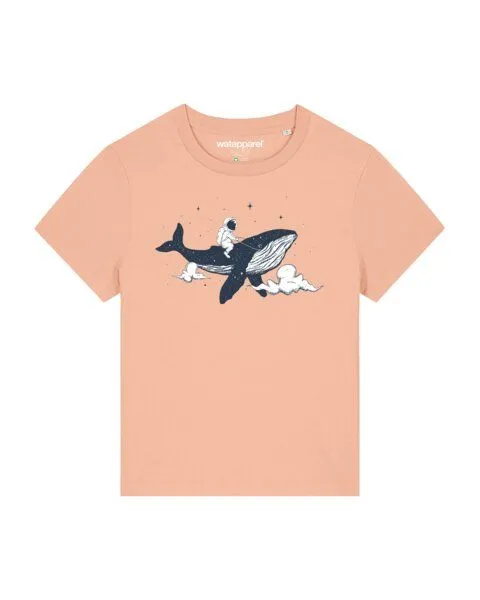 watapparel watapparel T-Shirt Frauen Spacewhale, Fraiche peche, – Produktbild 1 von 4