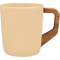Keramiktasse "Woody" 330 ml, beige – Produktbild 1 von 1