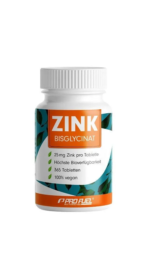 ProFuel ProFuel Zink Bisclycinat hochdosiert 365 Tabletten Tabletten, 180 g, Tabletten – Produktbild 1 von 1