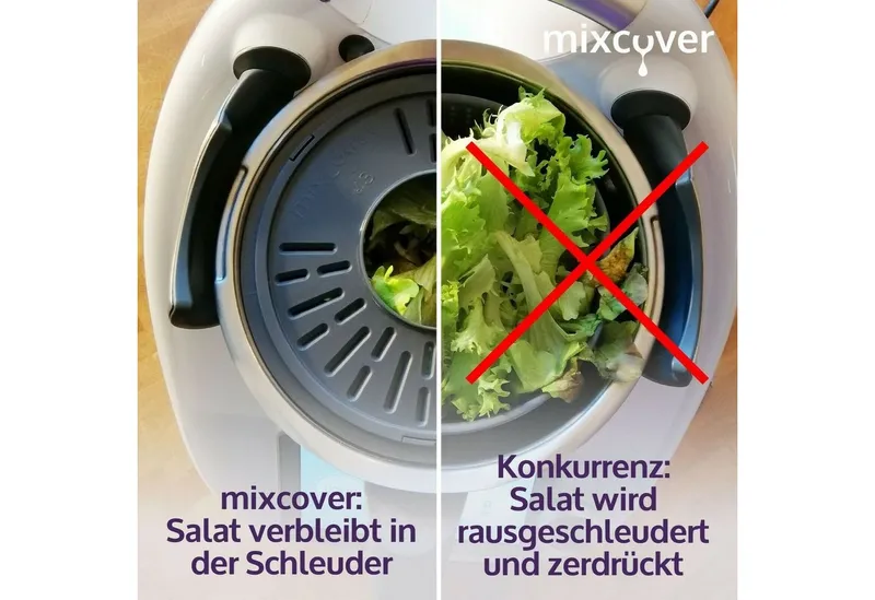 Mixcover Küchenmaschinen Zubehör-Set mixcover Salatschleuder kompatibel mit Thermomix TM7 TM6 TM5 waschen – Produktbild 4 von 5