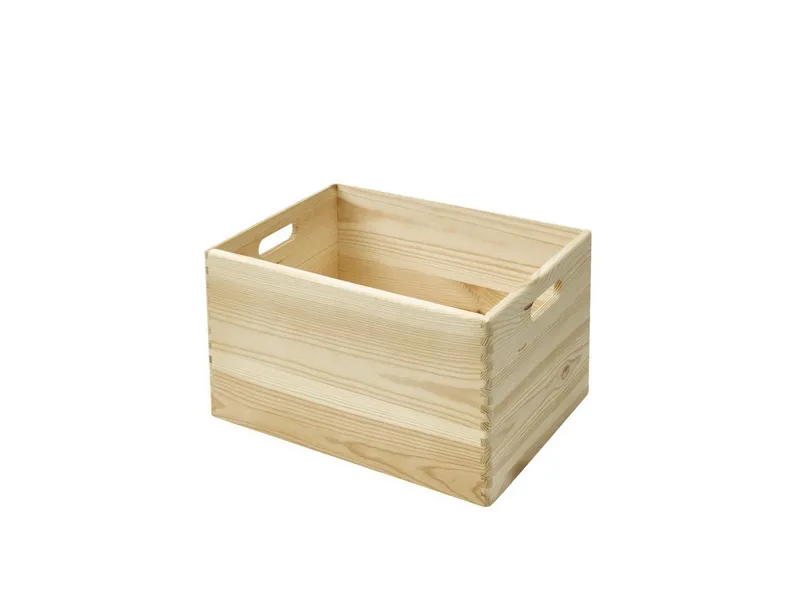 Trend Line Holzkiste Stapelbox Holz Größe L 30 x 40 x 23 cm, Beige, – Produktbild 2 von 3
