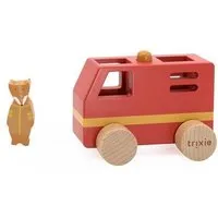 TRIXIE Trixie – SMALL FIRE TRUCK – kleines Feuerwehrauto aus Holz mit Fuchs – Produktbild 1 von 1