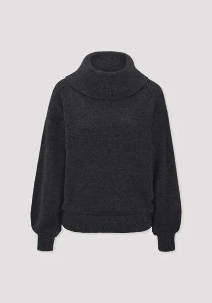 hessnatur hessnatur Strick-Pullover Relaxed aus Cashmere mit Recyclinganteil, Schwarz, – Produktbild 4 von 4