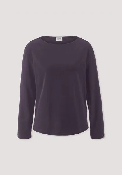 hessnatur hessnatur Heavy Jersey Longsleeve Relaxed aus reiner Bio-Baumwolle, Dunkle traube, – Produktbild 4 von 4
