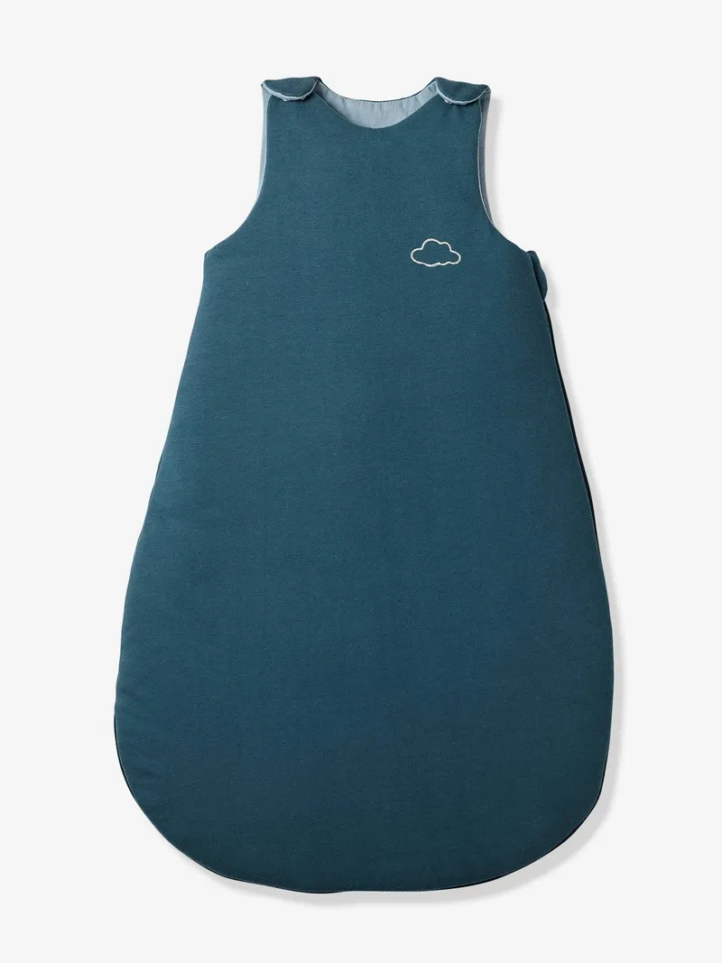 Vertbaudet Ärmelloser Baby Schlafsack ANNECY BASIC TOG 2, Blau chambray, – Produktbild 3 von 3