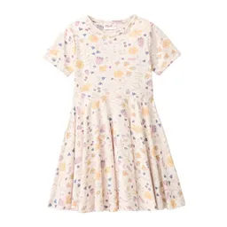 People Wear Organic People Wear Organic "Kurzarm Kleid, rosa bedruckt, ""floral"", Bio-Baumwolle " – Produktbild 1 von 1