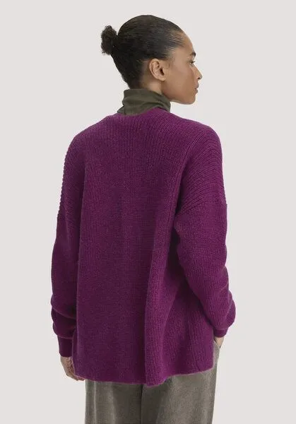 hessnatur hessnatur Strick Jacke Oversize aus reinem Alpaka, Helles fuchsia, – Produktbild 2 von 4