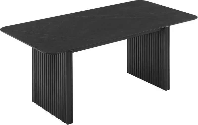 OTTO home Esstisch Vorly, FSC-zertifizierte Esche, Schweizer Kante und pflegeleichte Oberfläche, Grau, – Produktbild 2 von 7