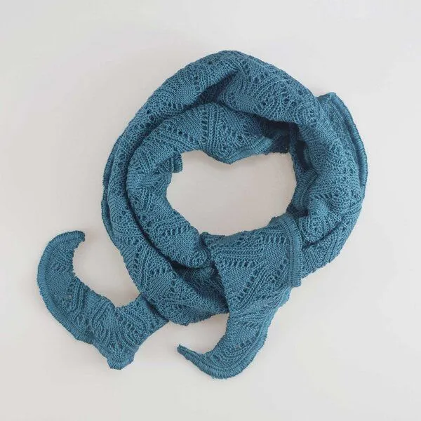 Invero Invero kleiner Merino Schal Daisy, Türkis, – Produktbild 1 von 2