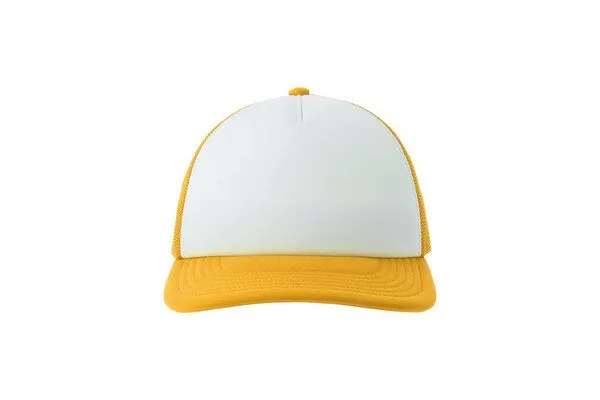 Atlantis Headwear Atlantis Headwear Kinder Rapper Cap zweifarbig, Weiss/gelb, – Produktbild 3 von 3