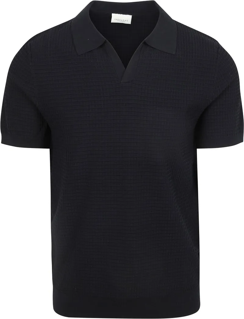 Profuomo Profuomo Poloshirt Riva Structure Marine - Größe XL, Dunkelblau, – Produktbild 2 von 4