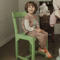 tetoi vienna tetoi-vienna TENCEL kuscheliges Kinder Sweatshirt Hose Set "Alpenflausch Bär", Braun, – Produktbild 1 von 1