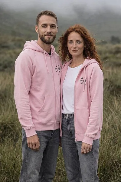 KOKOworld KOKOworld Kapuzenjacke Goa-Zip-Unisex, Powder-pink sun&soil (rosa), – Produktbild 1 von 4