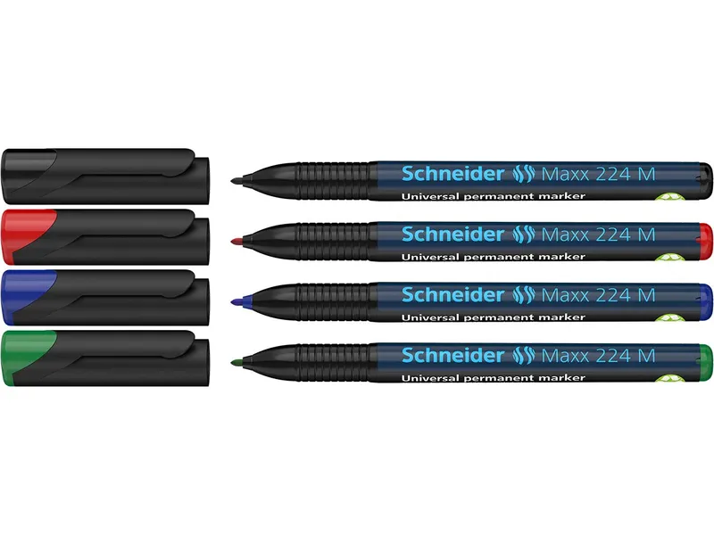 Schneider Schneider 4er-Set Universalmarker "Maxx 224 M", farbig sortiert – Produktbild 2 von 2