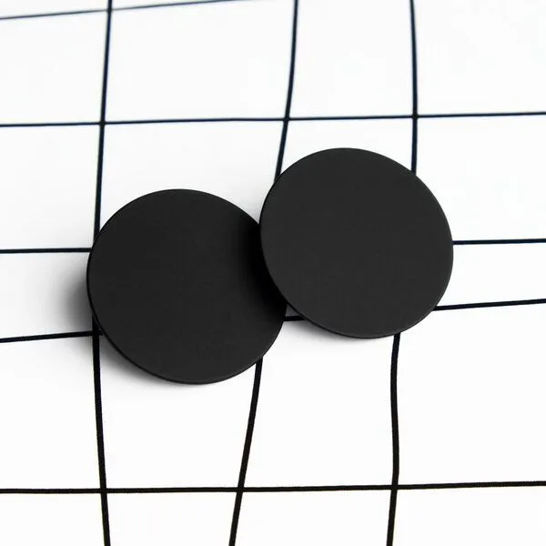 ALEXASCHA ALEXASCHA Runde Statement Ohrringe aus Titanzink | 30mm, Schwarz, – Produktbild 2 von 4