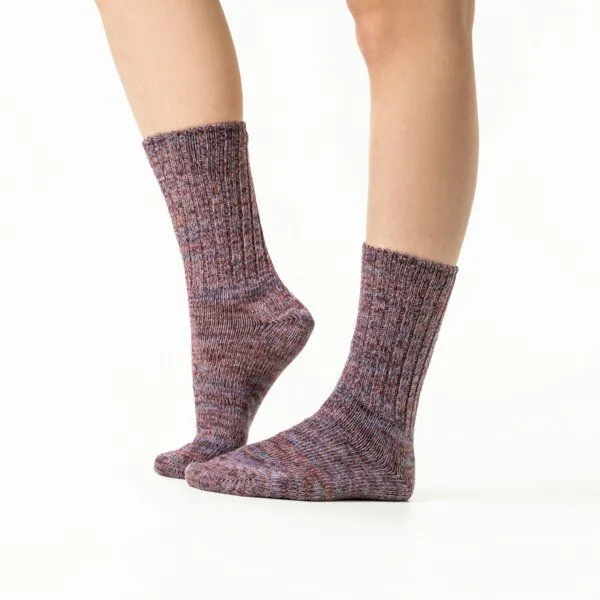 Living Crafts Living Crafts Socken - LOVIS, Grey/mauve (lila), – Produktbild 1 von 4