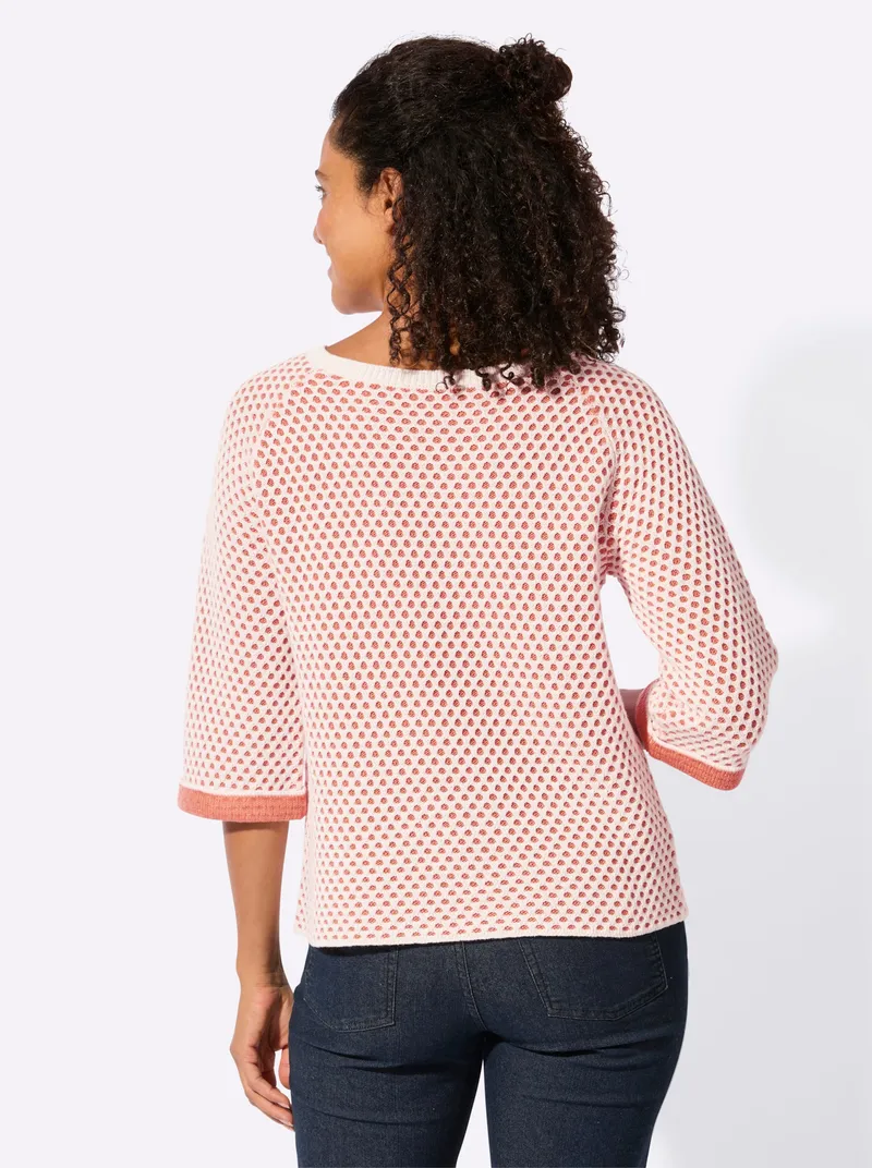 Witt Strickpullover papaya-ecru, Papaya-ecru, – Produktbild 2 von 2