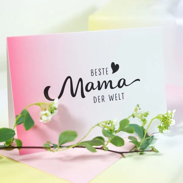 Bow & Hummingbird Bow & Hummingbird Mini-Grußkarte Beste Mama – Produktbild 2 von 2