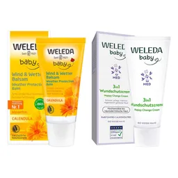Weleda Weisse Malve Wundschutzcreme & Wind & Wetter Balsam – Produktbild 1 von 1