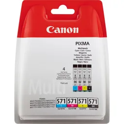 Canon Canon Tintenpatronen CLI-571BK/C/M/Y schwarz, cyan, magenta, gelb, 4er-Set – Produktbild 1 von 1
