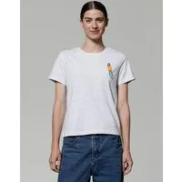 watapparel watapparel T-Shirt Frauen Mädchen Auf Fahrrad, Cool heather grey, – Produktbild 1 von 1