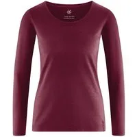 HempAge HempAge Damen Langarmshirt THC LINE Hanf/Biobaumwolle, Rioja (rot), – Produktbild 1 von 2