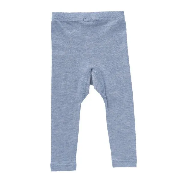 People Wear Organic People Wear Organic Baumwolle-Wolle-Seide Legging, uni meliert, Hellblau, – Produktbild 1 von 2