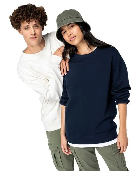 YTWOO YTWOO Umweltfreundliches Unisex French-Terry Sweatshirt mit hängenden Schultern, Navy, – Produktbild 2 von 4