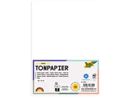 folia folia Tonpapier, 130 g/m², 50 x 70 cm, 10 Bogen, weiß – Produktbild 1 von 1