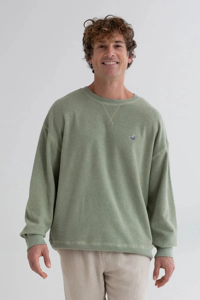 TWOTHIRDS TWOTHIRDS Herren vegan Sweatshirt Kilda Hellgrün, Hellgrün, – Produktbild 1 von 2