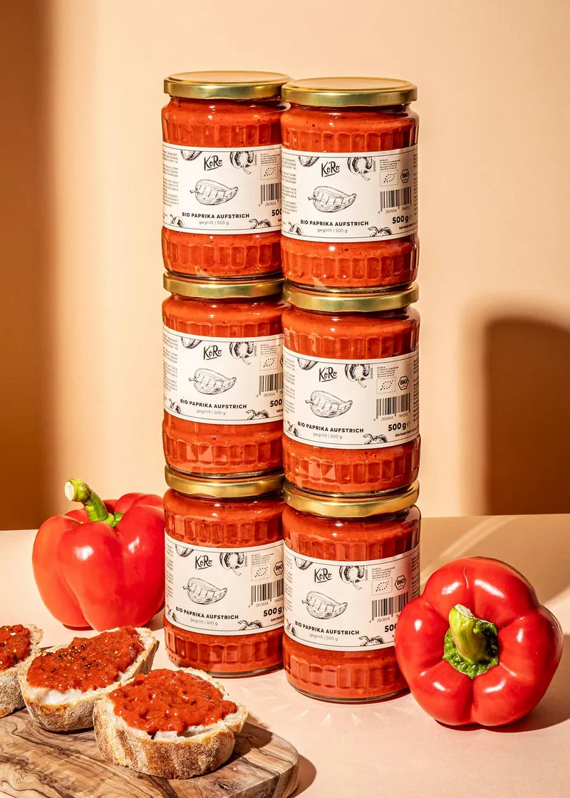 KoRo Bio Paprika Aufstrich Roasted Pepper 6 x 500 g – Produktbild 2 von 5