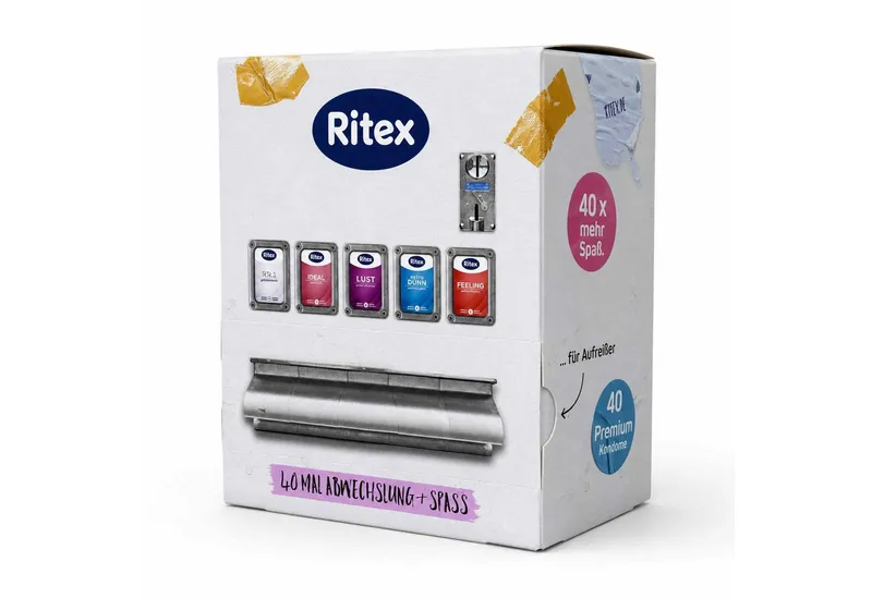 Ritex Ritex Kondome RITEX Kondomautomat 5 versch. Sorten Großpackung 40 Stück – Produktbild 1 von 6