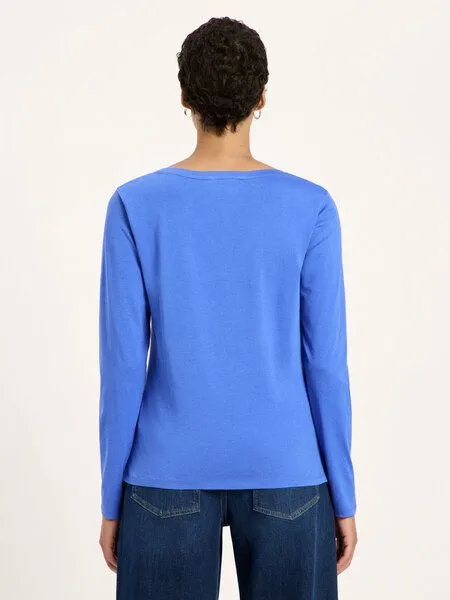 LANIUS LANIUS Basic-Langarmshirt, Lavender blue, – Produktbild 2 von 4