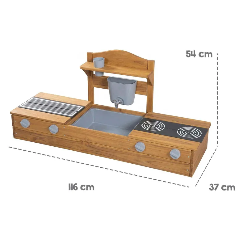 roba Roba 2 in 1 Balkonsandkasten mit Matschküche – Produktbild 6 von 6
