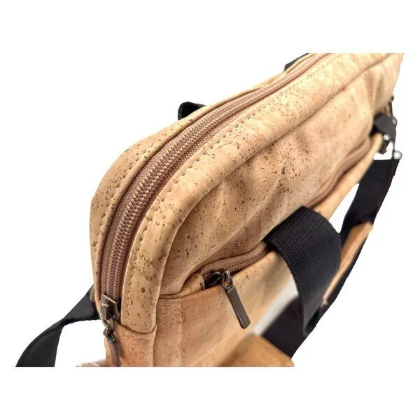 Kork-Deko Kork-Deko Schultertasche aus Kork-Stoff, Hellbraun, – Produktbild 8 von 8