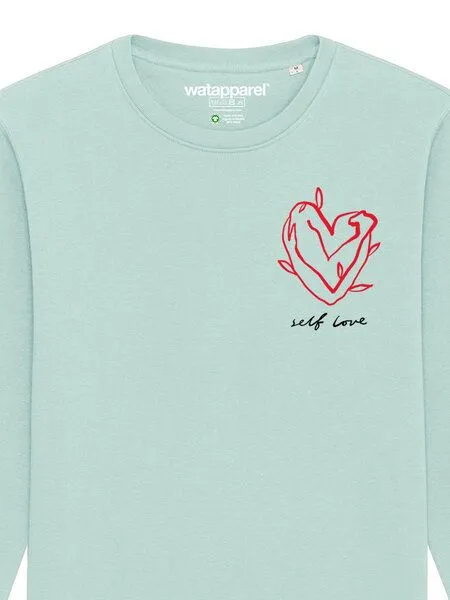 watapparel watapparel Sweatshirt Unisex Self love, Caribbean blue, – Produktbild 3 von 4