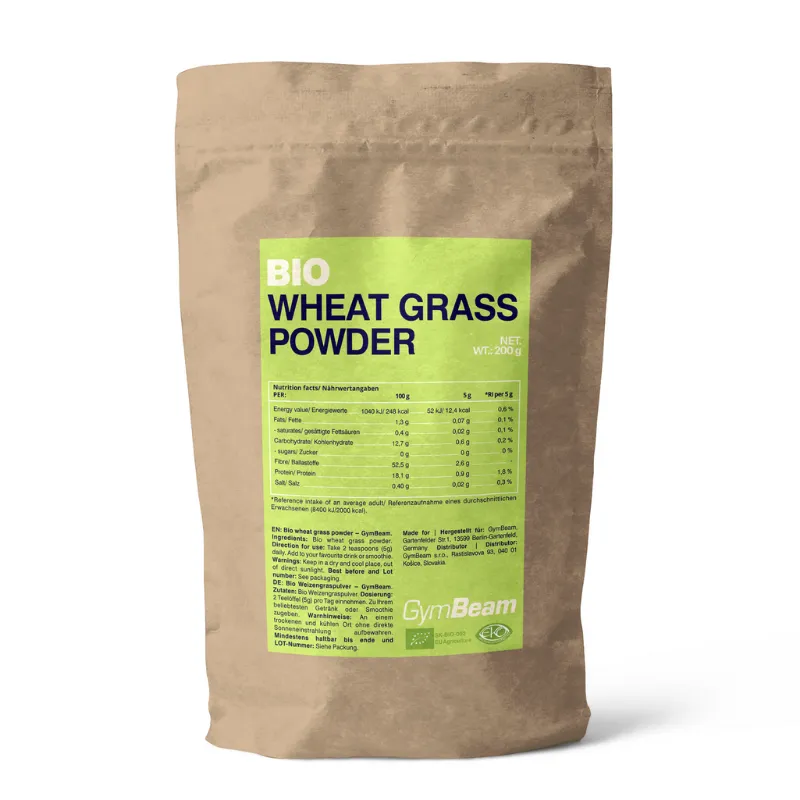 GymBeam Bio GymBeam BIO Weizengraspulver 200 g – Produktbild 1 von 1