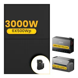 Anker Anker Solarbank 3 E2700 Pro mit Power Dock Multisystem, mit 6 x 500 Bifaziale Solarmodule, by Powerness - 1x Smart Meter / Selbstabholung – Produktbild 1 von 1