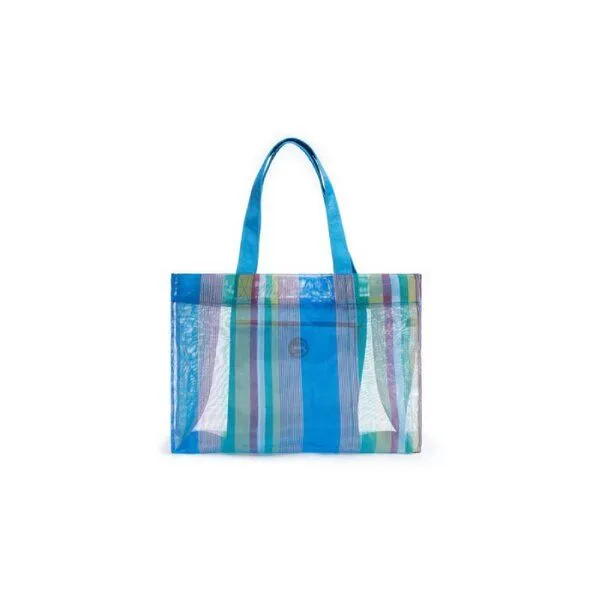Smateria Smateria Limited Edition – Shopper transparent, Blau gestreift (mehrfarbig), – Produktbild 1 von 2